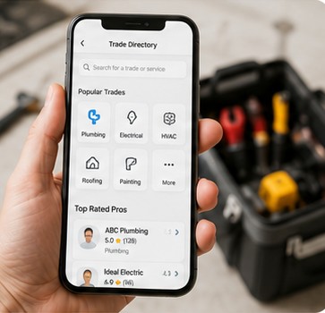 Browsing the Trade Directory in the app