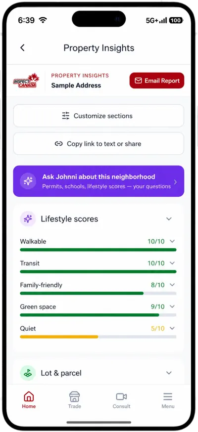 Property Insights screen 1
