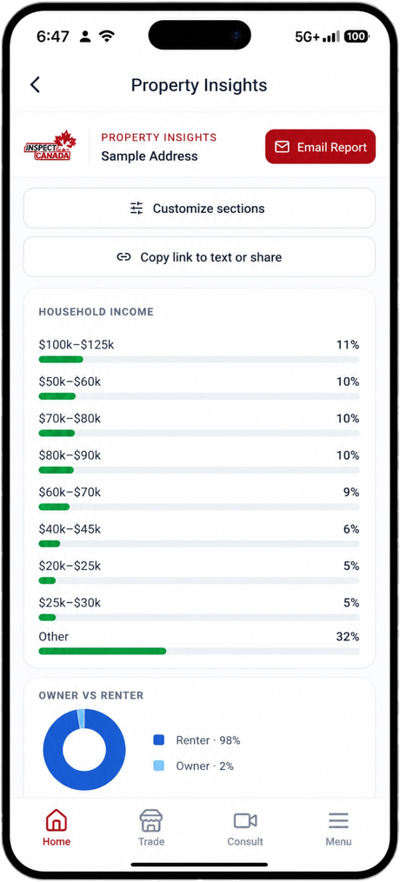 Property Insights screen 5
