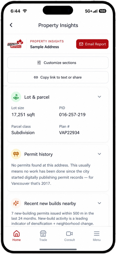 Property Insights screen 8