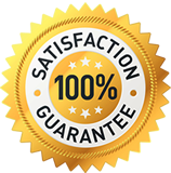 100 percent satisfaction guarantee seal
